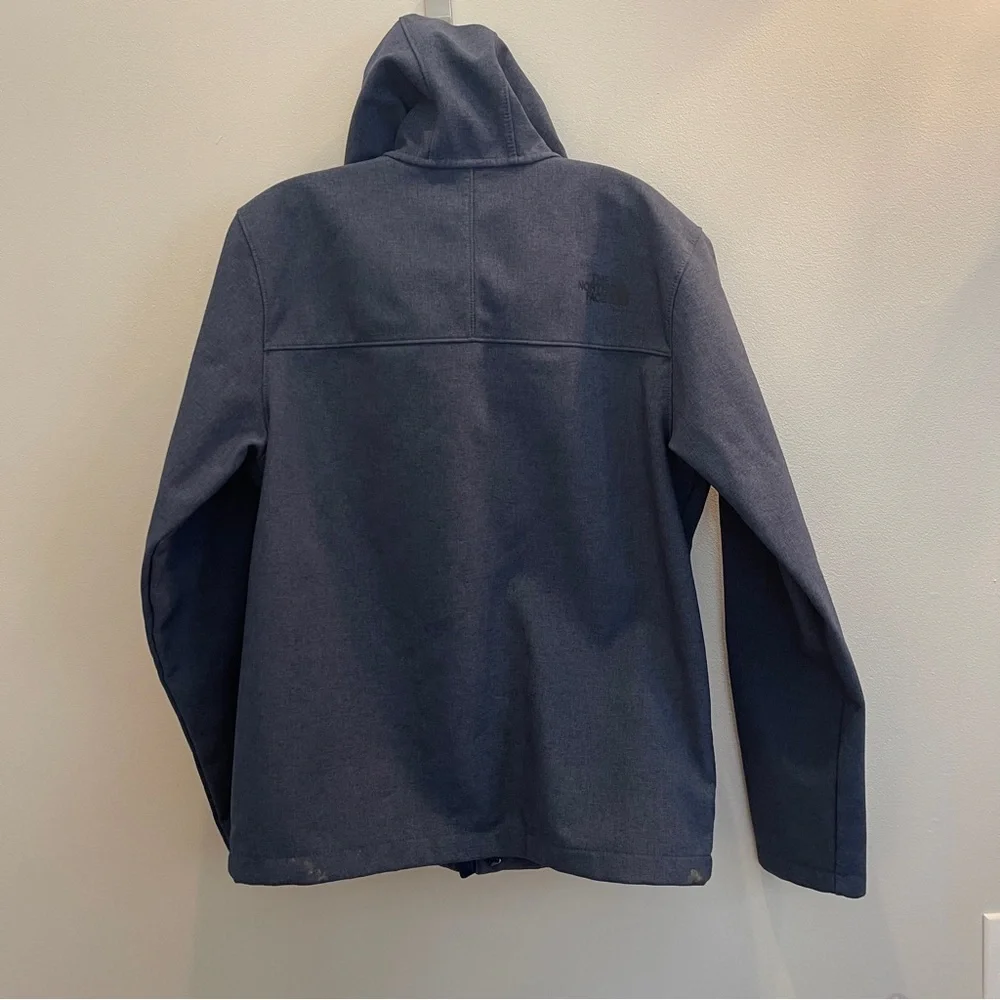 The North Face Hoodie Jacket Mens M Navy Dark Heather  Performance Fleece lined